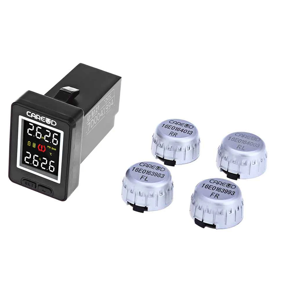 

U912 Car Tire Pressure TPMS for Toyota Wireless Monitoring System 4 External Sensors PSI BAR Car Diagnostic Tool Alarm System