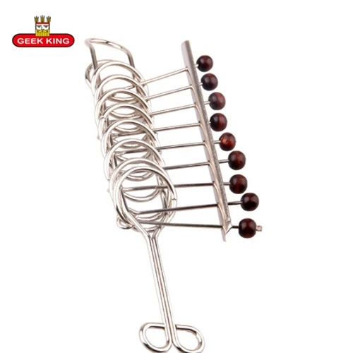 

GEEK KING Nine Rings Unlock Ring Solution Toy Adult Educational Game Primary Solution Metal Wire Puzzle Ring Test Mind Cube toy