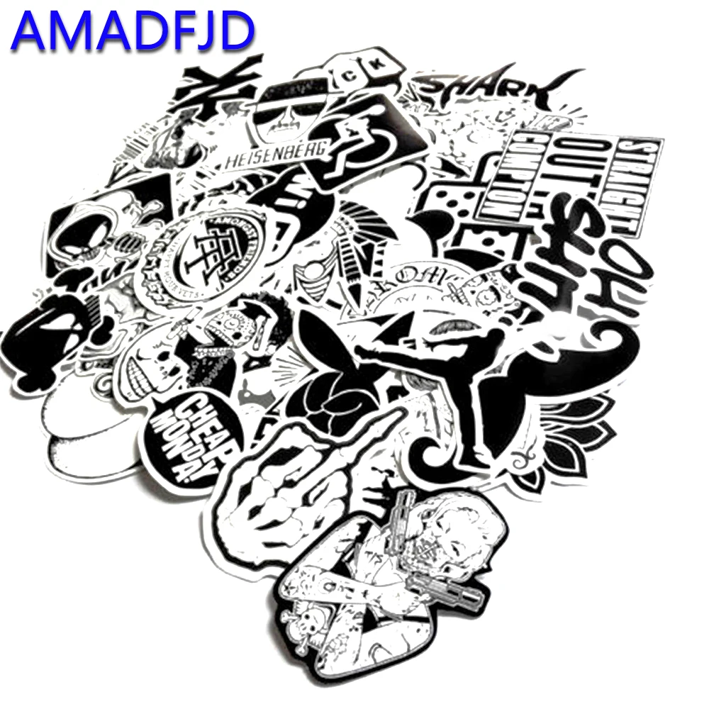 AMADFJD 50 шт. мотоциклетные стикеры Граффити стиль Танк Pad Moto Tankpad 3D наклейка гоночные аксессуары водонепроницаемый черный стикер Moto