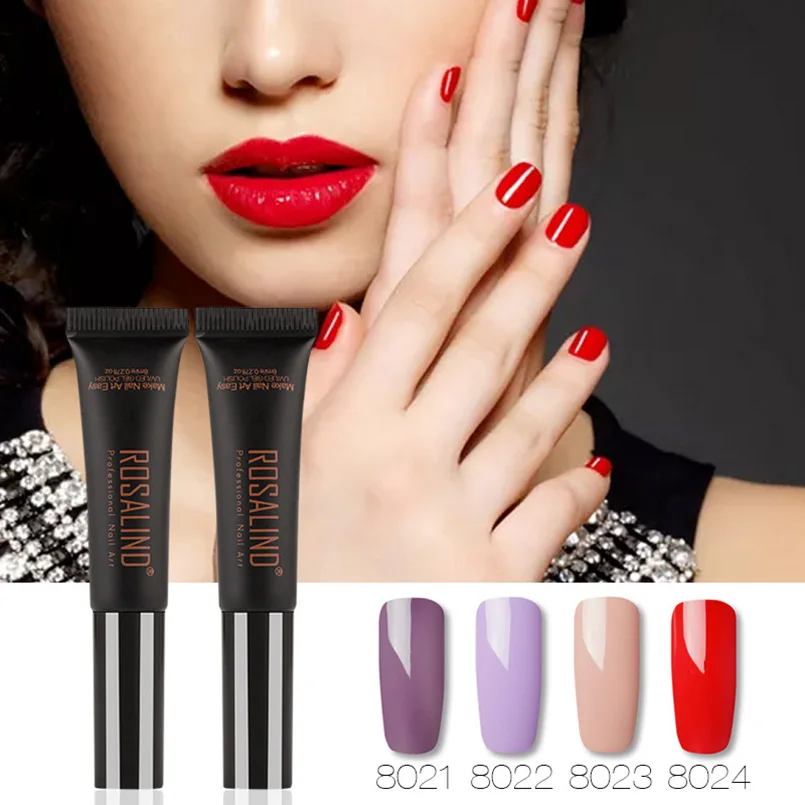 

Rosalind 60 Colors Gel Nail Polish Gel Varnish Nail Art Design Pure Color UV LED Gel Manicure Semi Permanent 8ML UV Nail Polish
