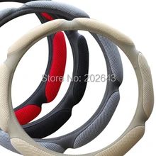 GV сэндвич-рулевое колесо с кожаной оплеткой крышка 38 см размер черный/красный Автомобильный руль спортивные колеса ступица momo