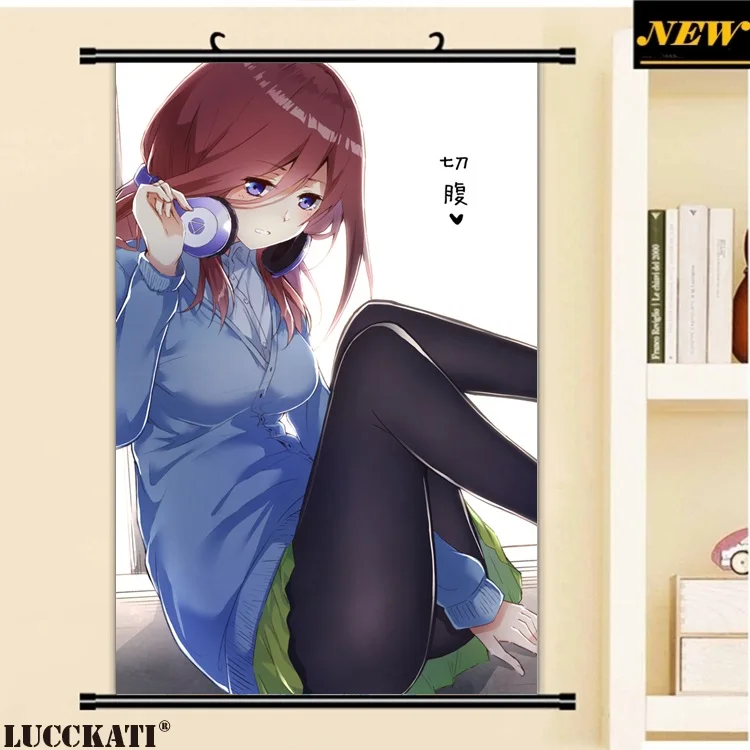 40X60 см 5-toubun Gotoubun Go-Toubun без Hanayome ichika Мику лоли cameltoe мультфильм аниме картинка плакат в рулоне Холст Картина 5 - Цвет: K