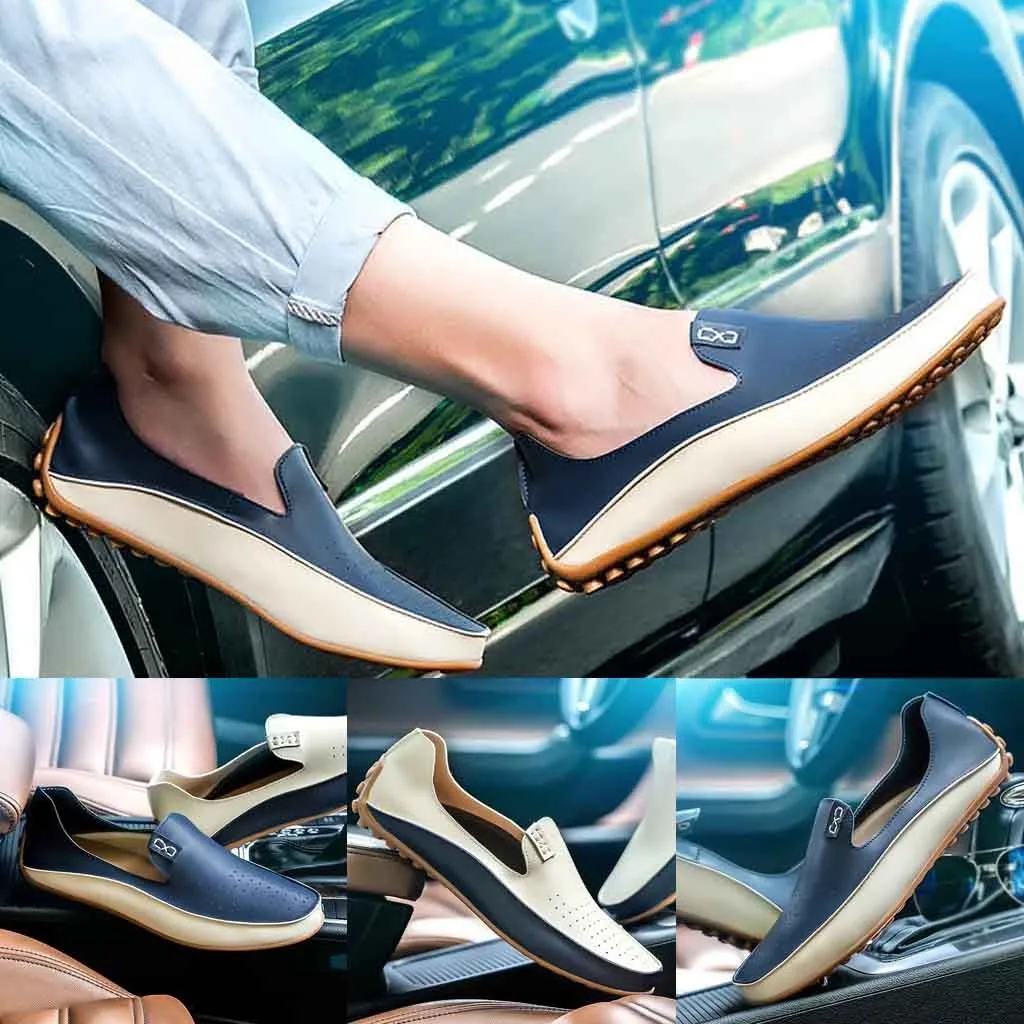 

Men Casual Shoes Tide Men Peas Leather Shoes British Driving Shoes Lazy Shoes Tenis Masculino Adulto Chaussure Homme Cuir 30