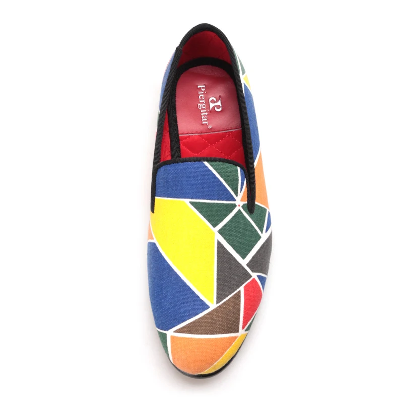 Piergitar/Новая модная разноцветная женская обувь с Танграм; женские лоферы; Повседневная и модельная обувь; женская обувь на плоской подошве; размеры us5-us11