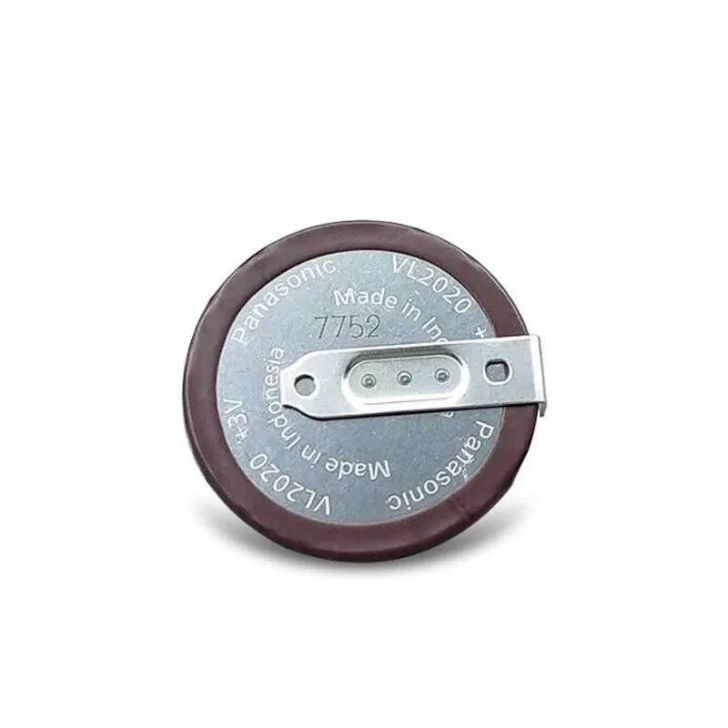 

1pcs 100% Original Panasonic VL2020 2020 Rechargeable Battery for car key remote Button coin cell Battery with 180 degrees pins