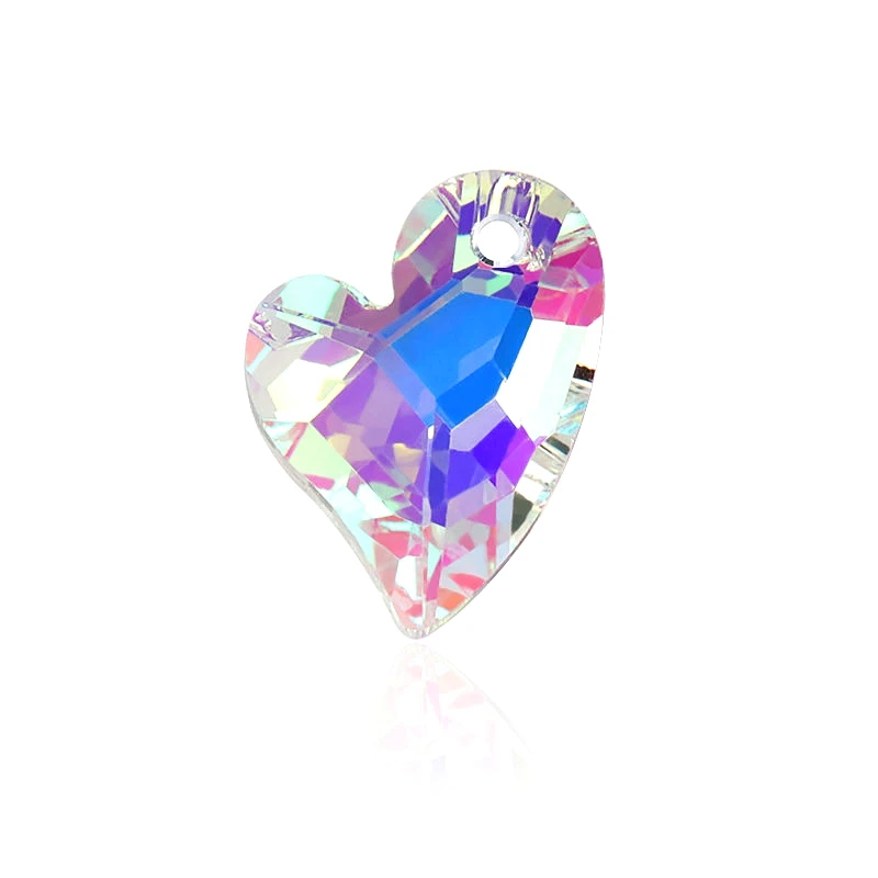 

17mm 12pcs/pack crystal charms Devoted 2 U Heart Pendant 6261 glass heart shape beads rhinestone gem for Necklaces Earrings DIY