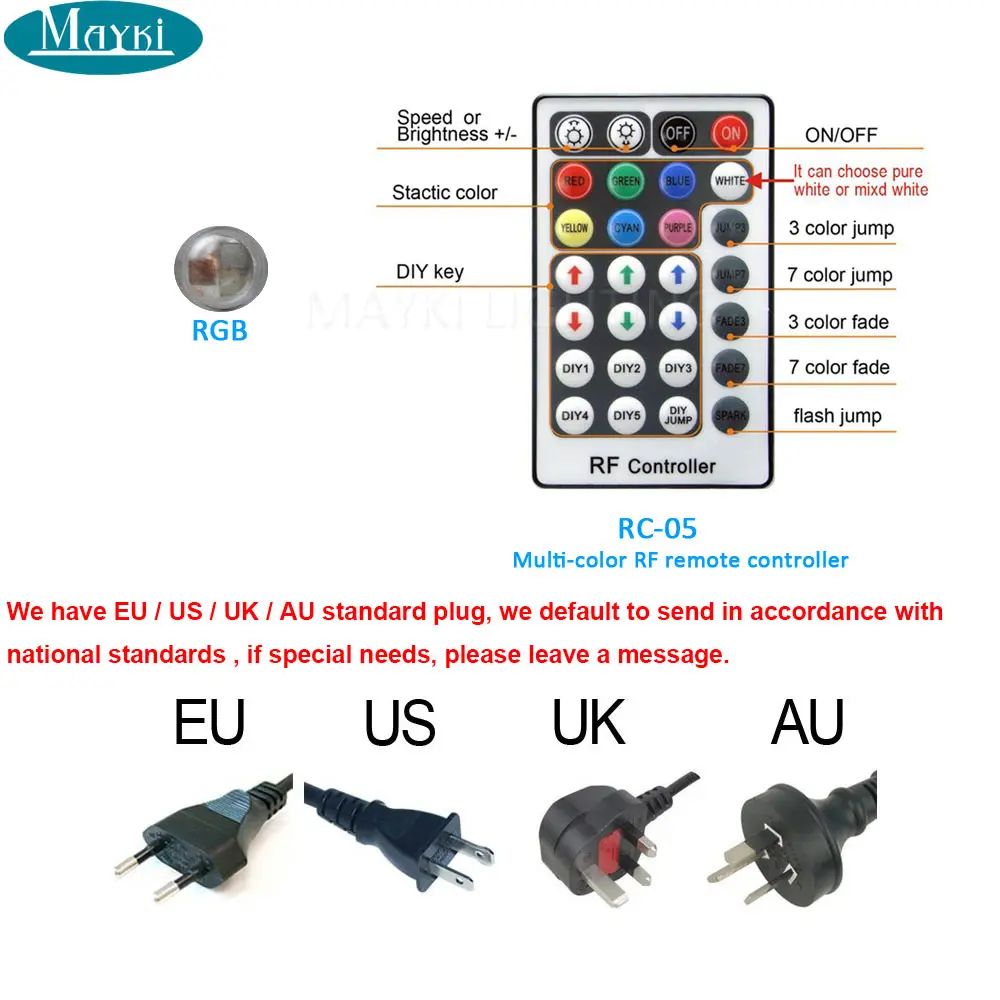 Maykit 45 Вт светодиодный волоконно-оптический светильник 7 м 0,75 мм 1100 шт. DIY Kit Fibra оптика конец свечения осветитель RF пульт дистанционного управления 10 шт. концевое приспособление