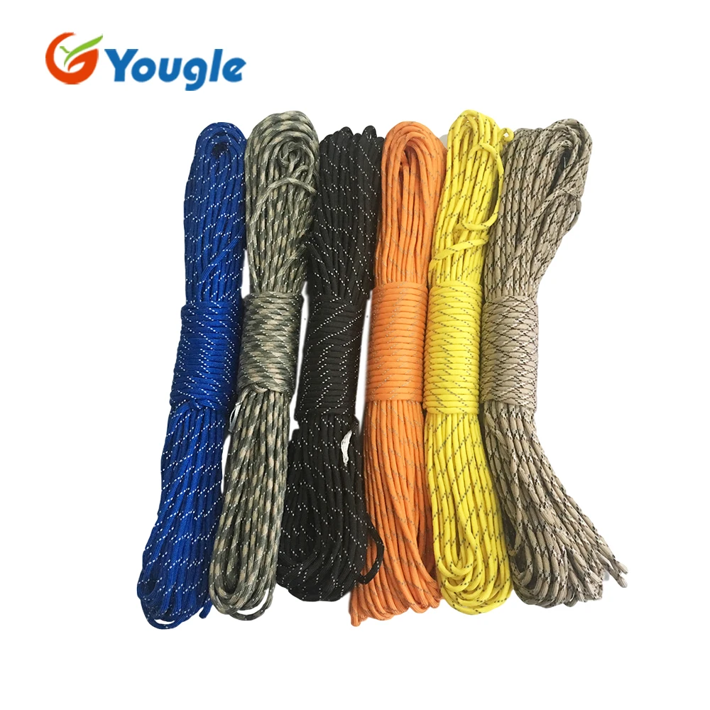 8 ستراند كور عاكس Paracord المظلة الحبل 100 قدم الحبل حبل شحن مجاني