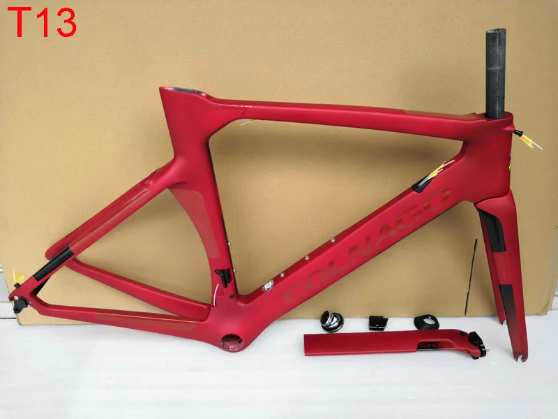 Cheap white black Colnago Concept carbon frame BB386 double-pivot brake T14 color carbon road bicycle frameset 4