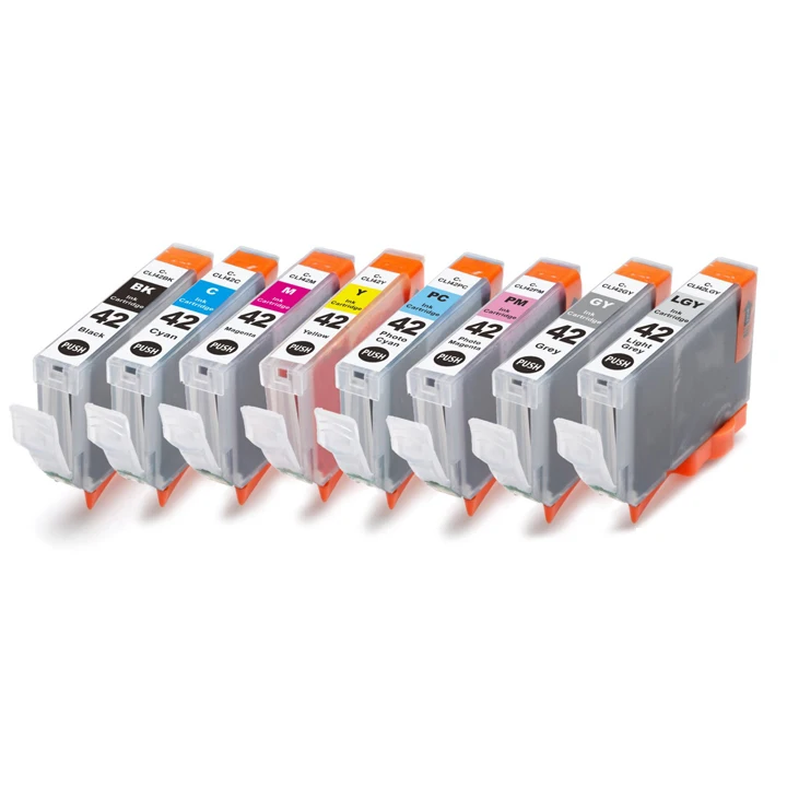 

1Set Compatible Ink Cartridge CLI-42 CLI 42 With Chip For Canon PIXMA Pro-100 100S Printer