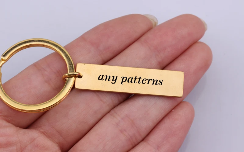 Customized Personal 1pcs Engraved Keychain Text Letter Key Chains DIY Gift for Women Men Family Friends Couples Keyring Jewelry