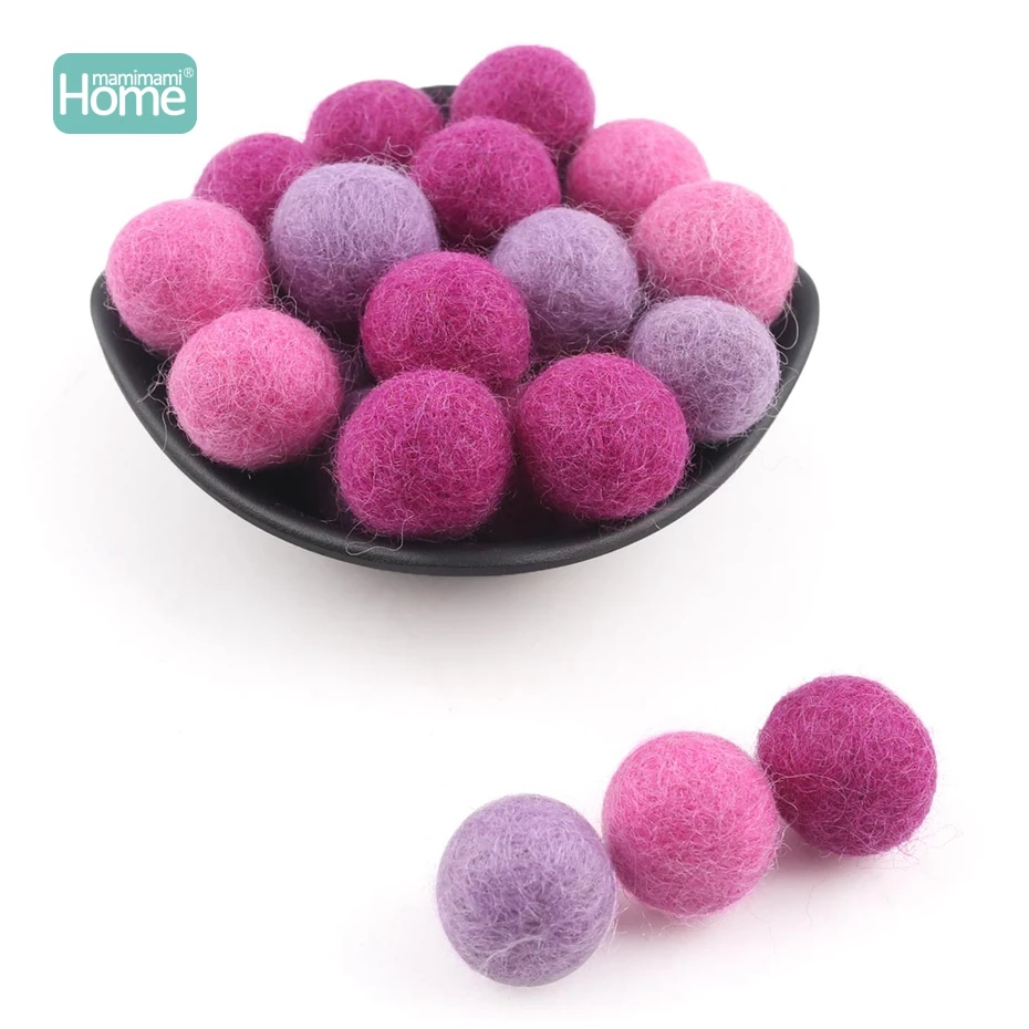 MamimamiHome 100pc Color System 20mm Wool Felt Ball High Quality Classic Sensory Toys Classic Sensory Toy 5