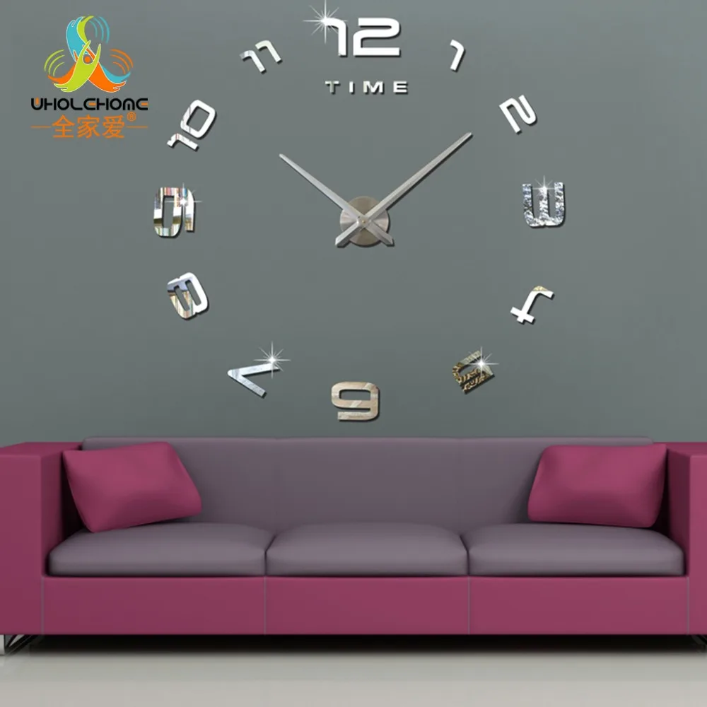 Fashion 3d Big Size Wall Clock Mirror Sticker Diy Brief Living Room Decor Meetting Room Quartz Clocks Watch Meeting Room Big Size Wall Clockfashion Wall Clocks Aliexpress