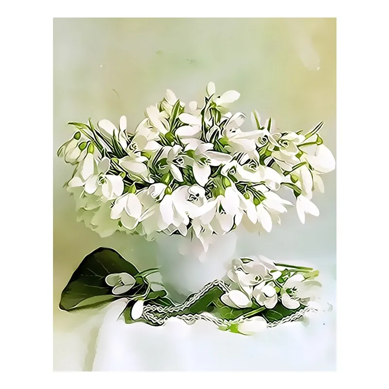 Набор для рисования по номерам на холсте цветы сирени|painting picture|oil paintingflower oil painting |