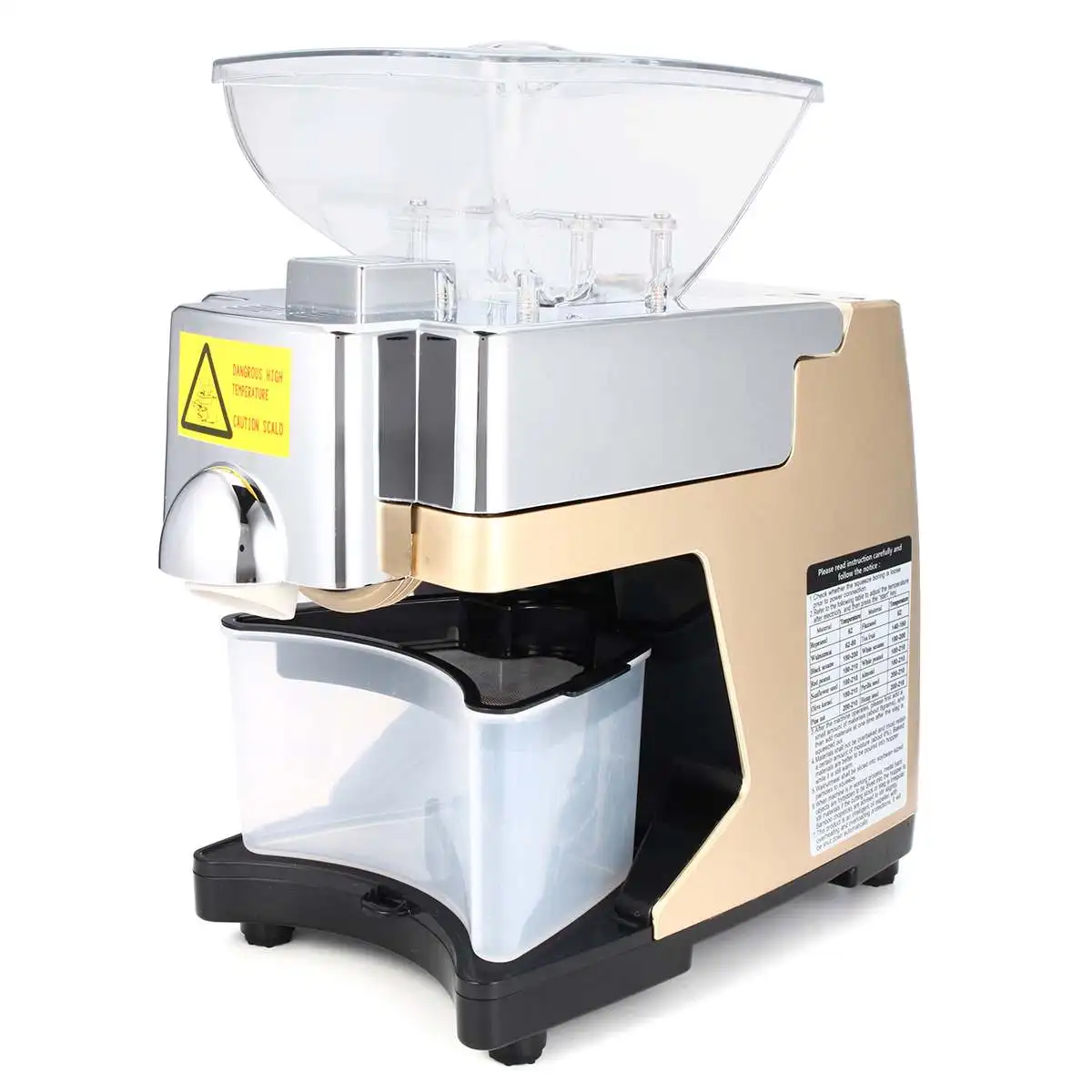 

220V Mini Full-automatic Seed Oil Press Machine Home Use Peanut Oil Cold Pressing Presser Machine Switch Oil Extraction Rate