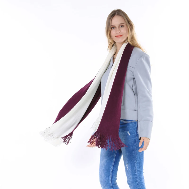 2016-Fashion-Gentlemen-Winter-Warm-Solid-Tassels-Scarf-6-colors-Women-Bicolor-Patchwork-Male-Shawl-Cable (1)