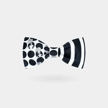 Модные вечерние свадебные галстуки-бабочки с рисунком в полоску и волнистым галстуком-бабочкой