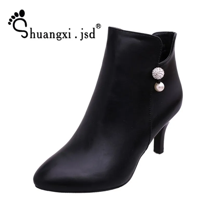 Shuangxi.jsd 2018 Winter New Shoes Women Ankle Boots Brand Luxury Designer Korean Fashion Boots Ladies High Heels Red Booties Shuangxi.jsd 2018 Winter New Shoes Women Ankle Boots Brand Luxury Designer Korean Fashion Boots Ladies High Heels Red Booties