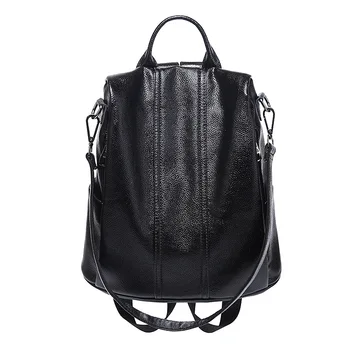 

Vintage Women Backpack High Quality Leather Brand Female Shoulder Bag Lady Multifunction Backpack School Bags For Girls New C990