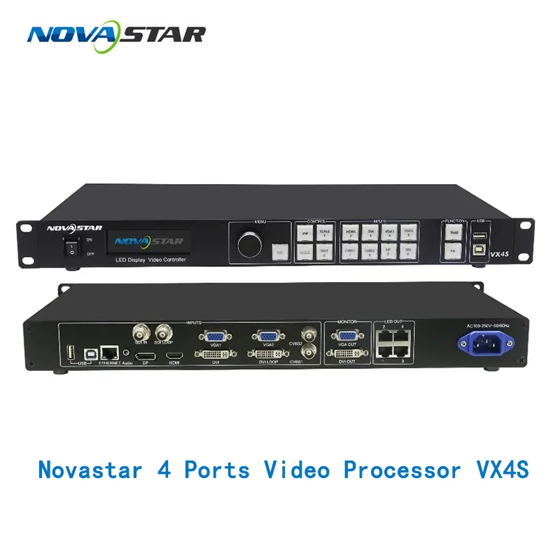 Nova star полноцветный светодиодный дисплей 2 в 1 видеопроцессор VX4S VX4U 4 LAN порты вывода 2,3 миллионов пикселей nova scaler и splicer - Цвет: VX4S
