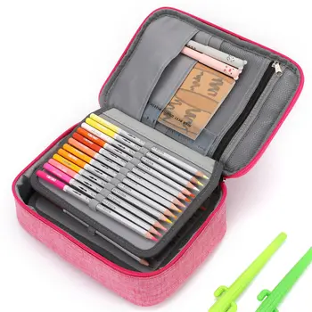 

3 Layers 72 Holes High capacity Cute school pencil case fabric pencil bag pencil pouch stifte tasche pen case school bag 4965