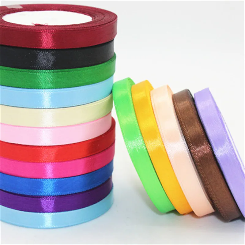 

1cm Satin Ribbons 22Meters/Roll Christmas Halloween Birthday Party Festival Gift Wrapping Decoration Ribbons DIY Crafts Ruban
