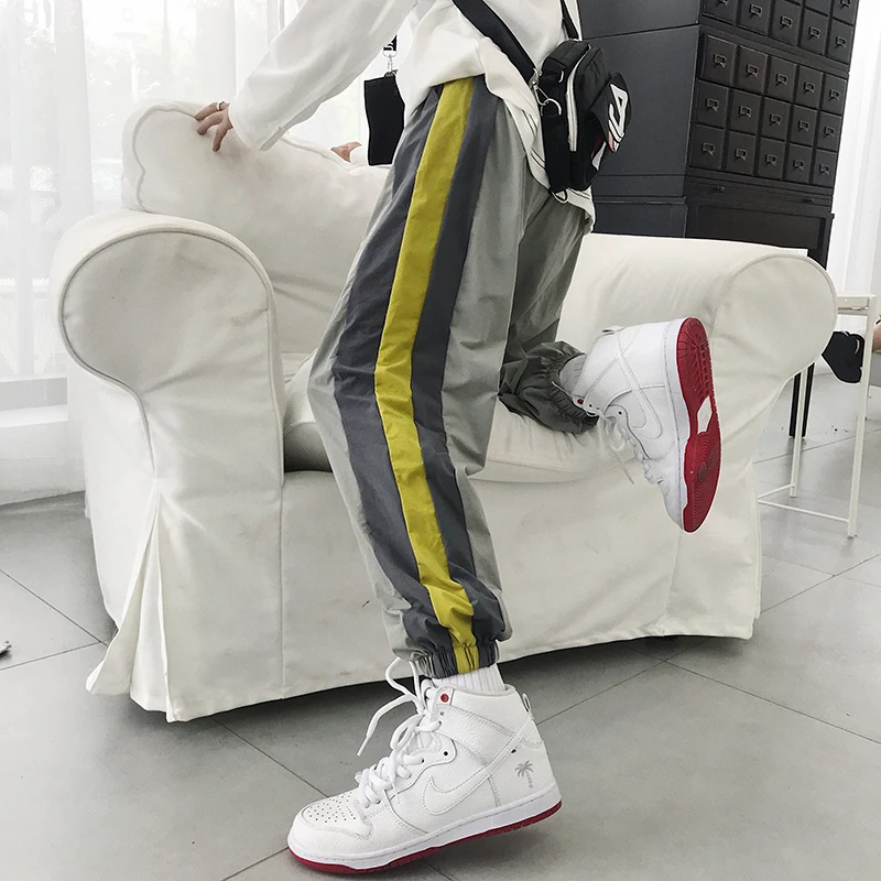 Fashion Casual Men's Pants Pants Spring And Autumn New M-2XL Stripes Loose Harem Pants Black Gray Personality Youth Popular Fashion Casual Men's Pants Pants Spring And Autumn New M-2XL Stripes Loose Harem Pants Black Gray Personality Youth Popular