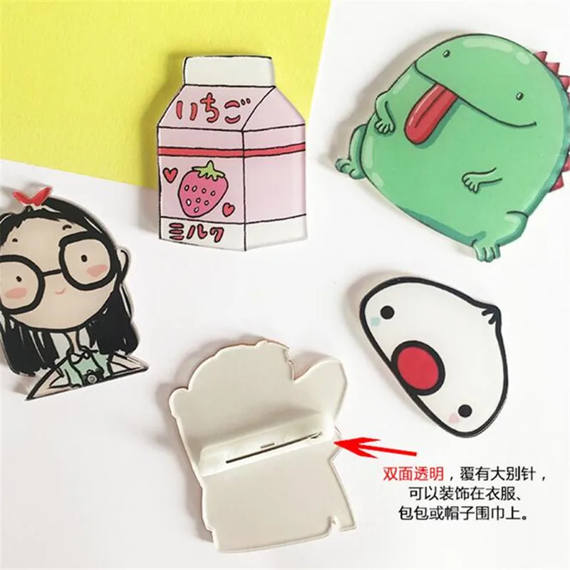 10 шт. акриловая брошь в виде кошки слона клубники|badges for clothing|badge badgescartoon badge |