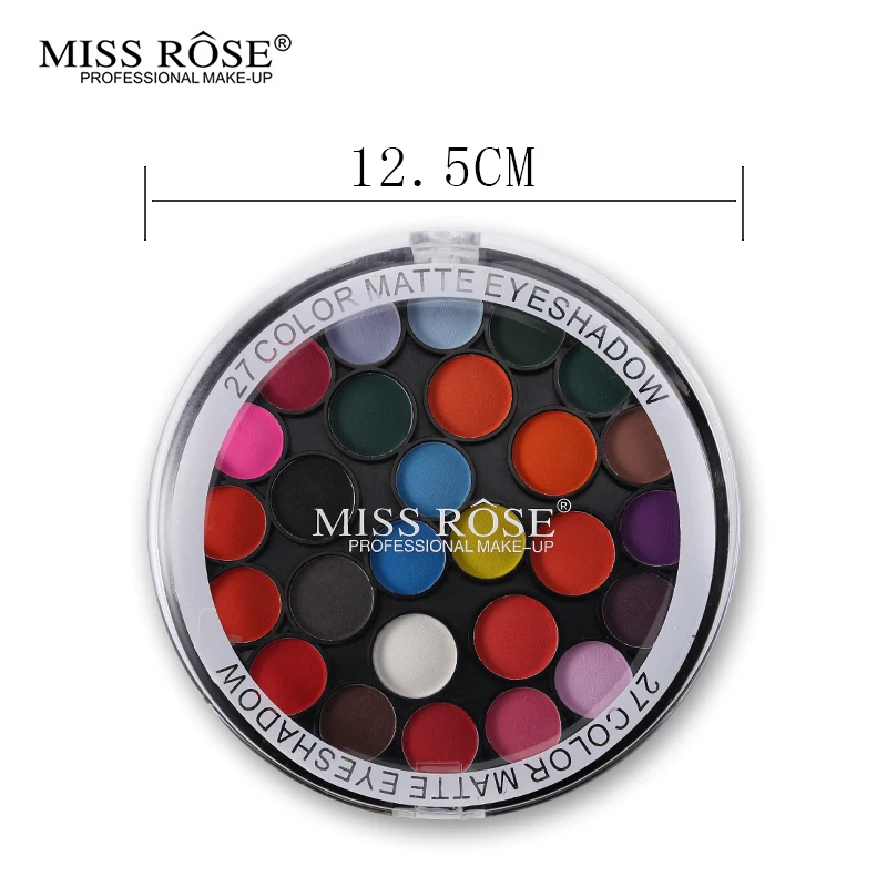 Палитра для макияжа Miss Rose мерцающие матовые тени век 27 цветов натуральные