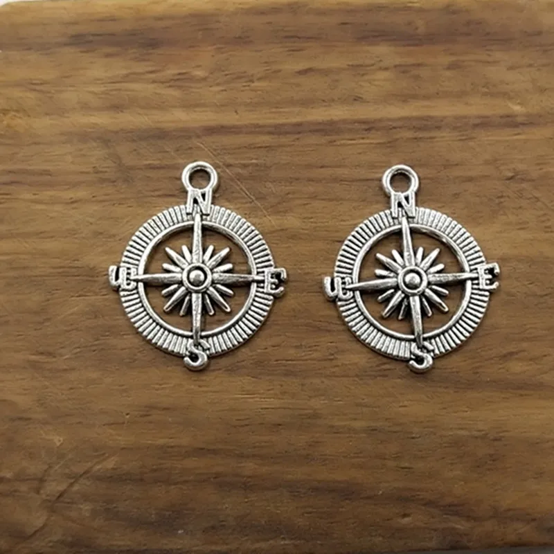 10PCS Tibetan Silver OM Symbol Charms Pendant Bracelet Necklace Beads Crafts
