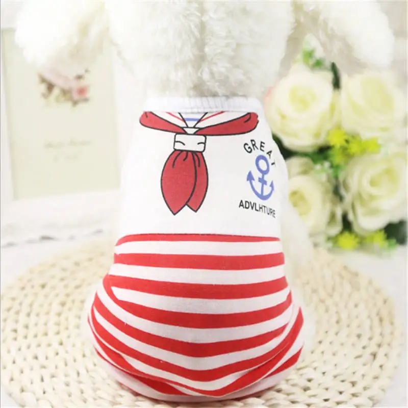 

Spring And Summer Dog Shirt Cheap Clothes T-shirt Style Soft Breathable Suitable For Small Medium And Large Dogs