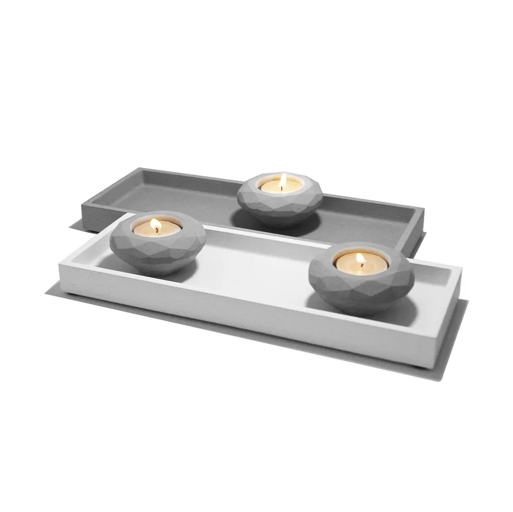 online Retângulo placa de cimento moldes moldes de silicone vela titular bandeja artesanal de moldes de concreto de cimento moldes DIY bandeja de frutas