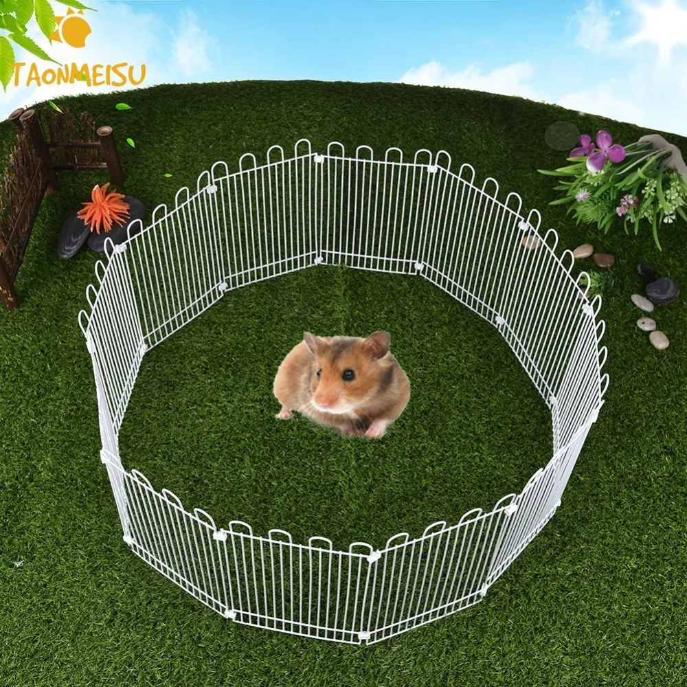8/12Pcs Hamster Fence Iron Cage Multifunctional Small Pet Fencing