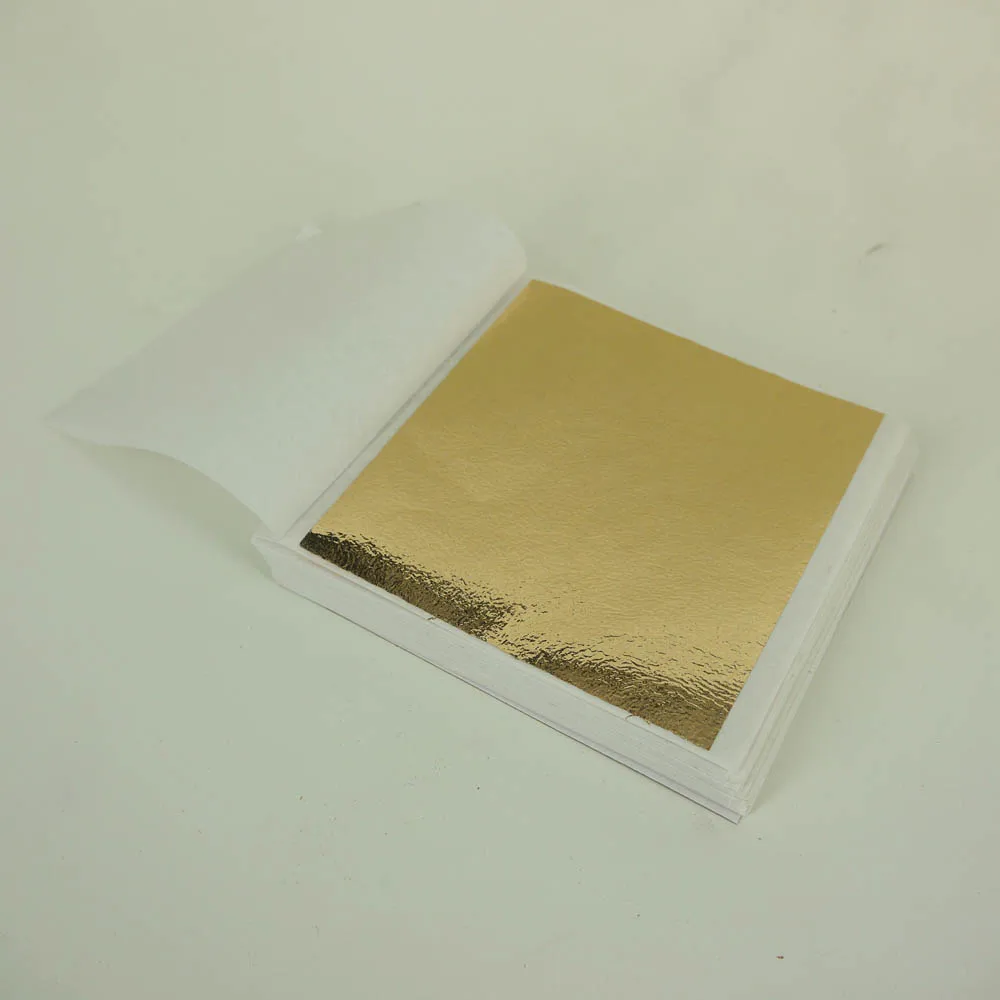 Shinny имитация золотых листов-от Goldberg-500 листов-8x8,5 см-вкладыш-5 цветов на выбор-Профессиональное качество - Цвет: 500 Champagne Gold