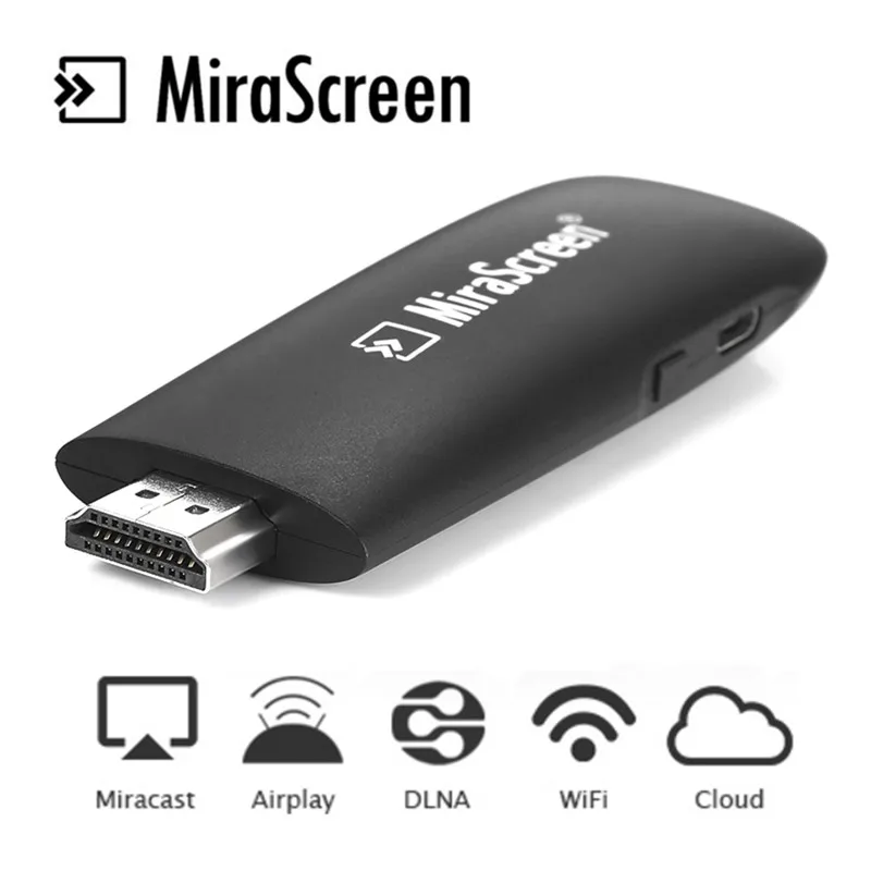MiraScreen 2.4G Support MiraCast Chormcast Android IOS Free Installation 1080P Display Wireless TV Stick