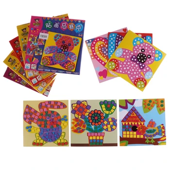 

6pcs/set DIY Animal Transport 3D Educational Puzzle Toys For Children Gifts Puzzle Stickers Kids EVA Mosaic Stickers Art Crafts