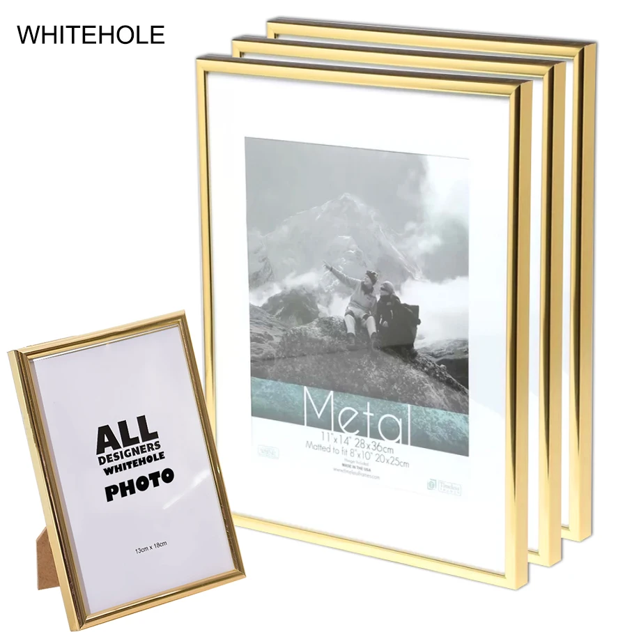 3 Stks/set Fotolijst Metalen Certificaat 10X15 A4 Cm Pleixglass Binnen Gouden zwart Zilver Poster Frame|Frames| - AliExpress
