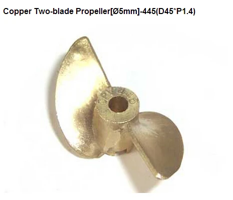 66445C RC Gas Petrol Boat Copper 2 Blade Propeller 5mm 445 D45 P1 4