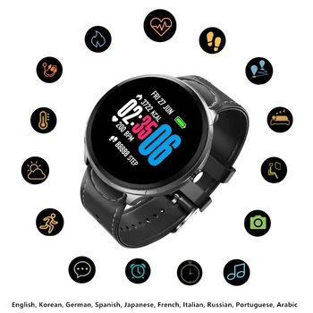 

Men Woman Smart Sport Digital Watch Blood Pressure Heart Rate Camera Music Clock Bracelet Spanish Russian Electronic Smartwatch
