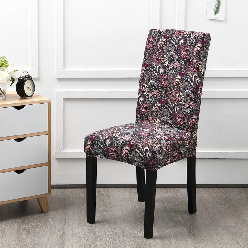 Цветочный принт эластичный чехол для кресла для дома Декор обеденный чехол для кресла спандекс декоративное покрытие офисные банкетные чехлы для стульев