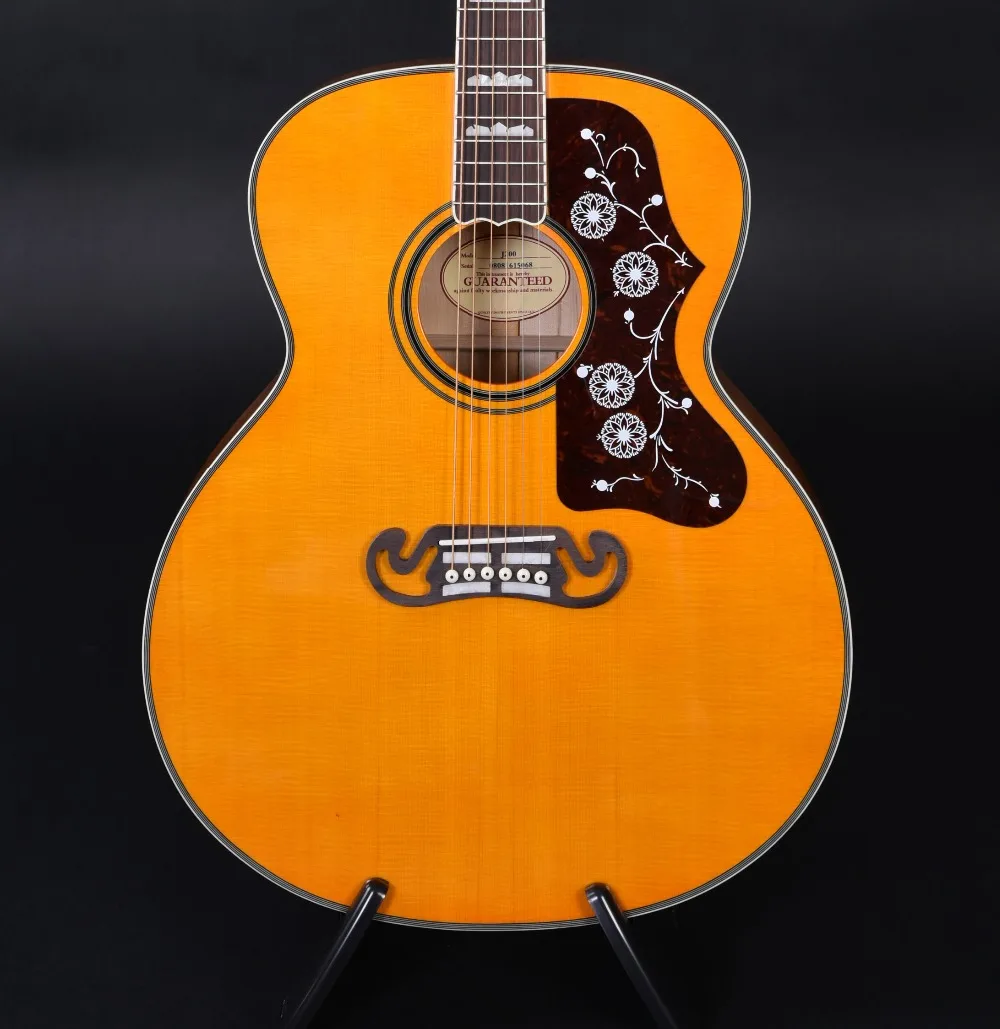 

customized 43 Inch Jumbo size solid wood acoustic guitars, Guitarra acustica