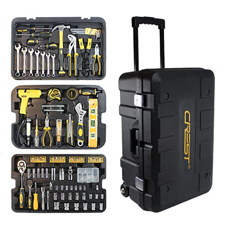 

255-in-1wrench combination tool three-layer trolley toolbox set pliers Multi-Function household car repair Free Shipping