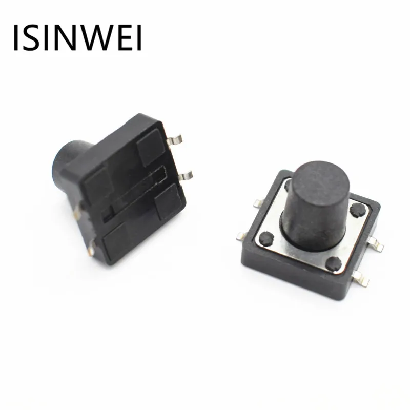 100 Stück Tactile Push Button Switches 4x4x5mm - 4-Pin Taster Für Elektronik Projekte