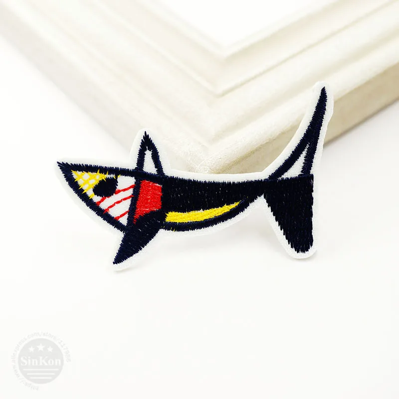 Fish 5 0x7 0 см тканевый значок для рукоделия нашивки одежды Мультяшные ткань шитья