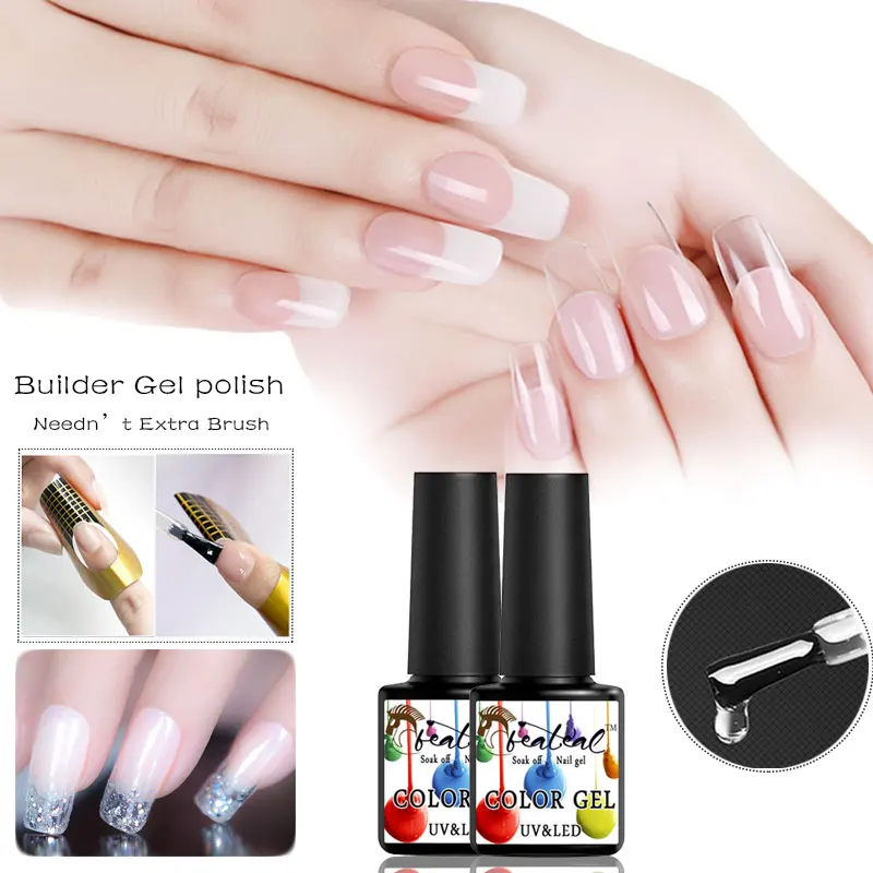 Beateal полигель акрилат Быстрое расширение Vernis гель УФ прозрачный розовый