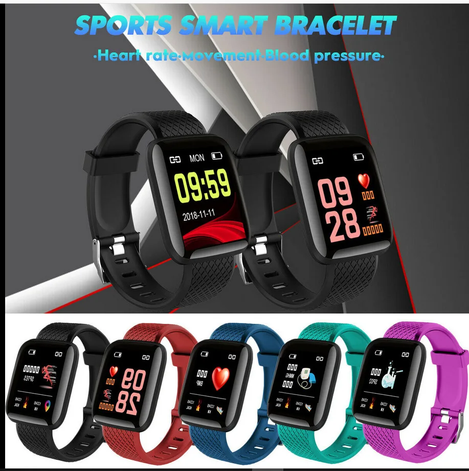 

Color LCD Screen Smart Wristband Blood Pressure IP67 Waterproof Heart Rate Monitor Smart Band Fitness Tracker Smart Bracelet
