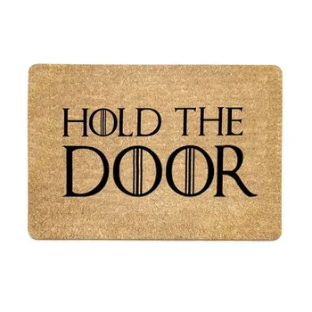 

Funny Doormat Hold The Door Non-slip Rubber Entrance Mat Floor Mat Rug Indoor/Outdoor/Front Door/Bathroom Mats Personalized 23.6