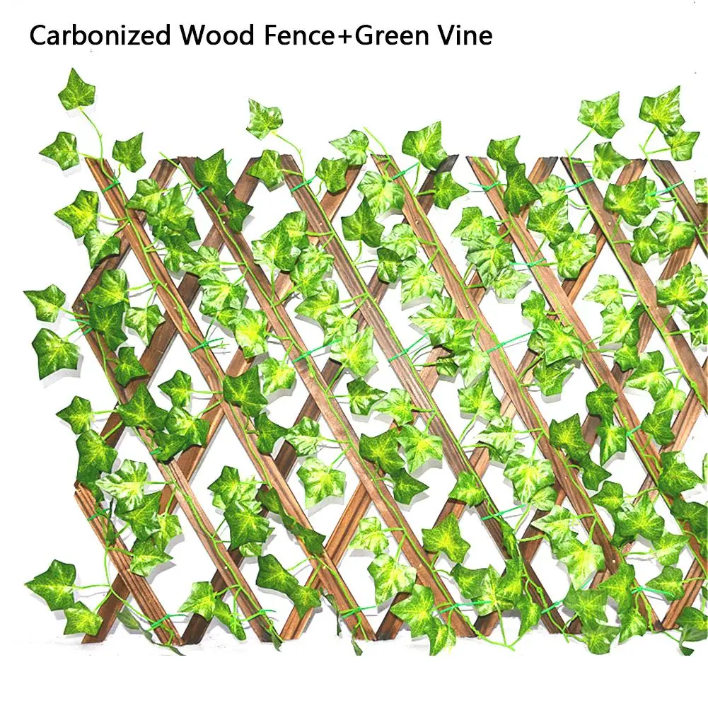 55 см регулируемый открытый антикоррозионный деревянный забор сад балкон скалолазание лоза Крытый украшения забор - Цвет: C