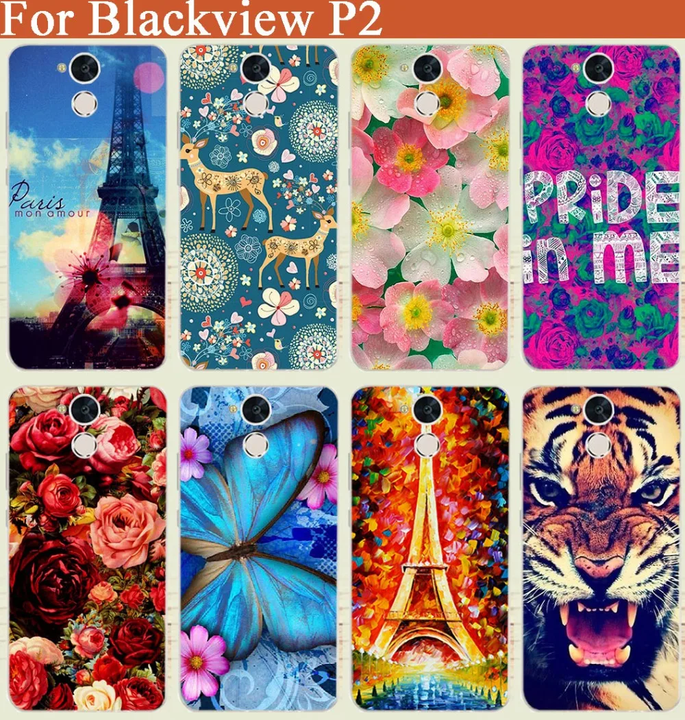 

High quality New stylish mobile phone protective case for Blackview P2 DIY Painting Back cover for Blackview P2 Back case