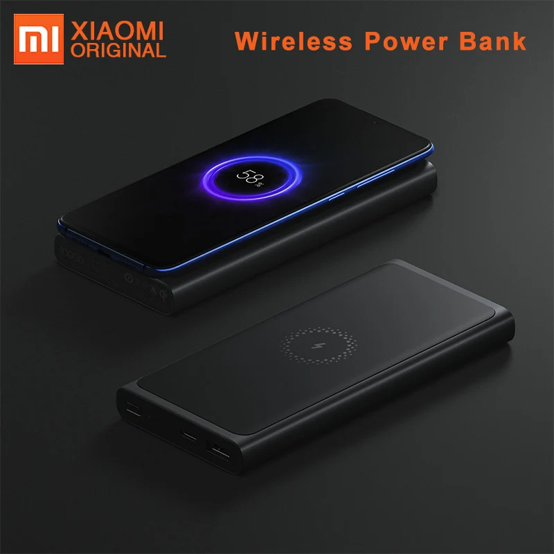 

Original Wireless Xiaomi Power Bank 10000mAh Powerbank Portable Qi Wireless Charger USB-C Port Batterie Externe Mi Power Bank 3